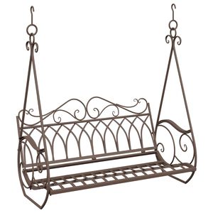 vidaXL &Scaron;ūpoļu sols Tērauds 112 x 60 x 126,5 cm Antīks brūns