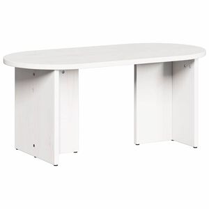 vidaXL Kafijas galdiņ&scaron; Balts 80 x 39,5 x 35 cm Priedes masīvkoks