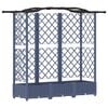vidaXL Pacelta gulta ar treliem un jumtu Pelēks 163 x 40 x 126 cm PP