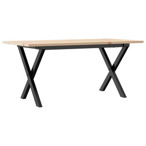 vidaXL kafijas galdiņ&scaron;, X-rāmis, 90x40x45 cm, priedes koks, tērauds