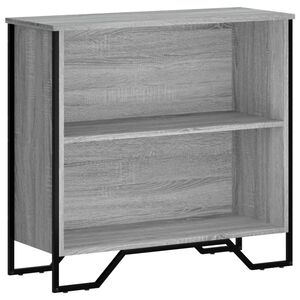 vidaXL grāmatplaukts, pelēka koka, 80x31x74,5 cm, inženierijas koks