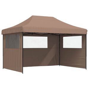 vidaXL Balles telts 279 x 410 x 315 cm Brūna Oksforda audums
