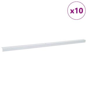 vidaXL Pakāpienu malu profili 10 pcs Sudraba 67 x 3 x 2 cm Alumīnijs