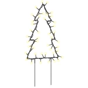vidaXL Ziemassvētku gaismas dekori, egles forma, 3 gab., 50 LED, 30 cm