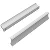 vidaXL Rokturi 2 gab. Sudraba 105.7 x 7.4 x 15.5 mm Alumīnijs