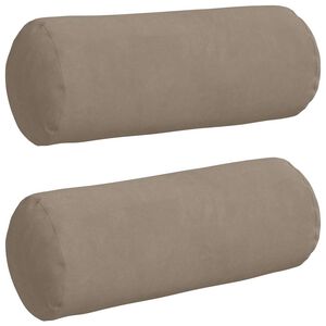 vidaXL Spilveni 2 pcs Pelēkbrūna &Oslash; 15 x 40 cm Mikrofibra