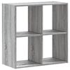 vidaXL grāmatplaukts, pelēka koka, 68,5x32x68,5 cm, inženierijas koks
