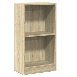 vidaXL grāmatplaukts, ozolkoka krāsa, 40x24x75 cm, inženierijas koks