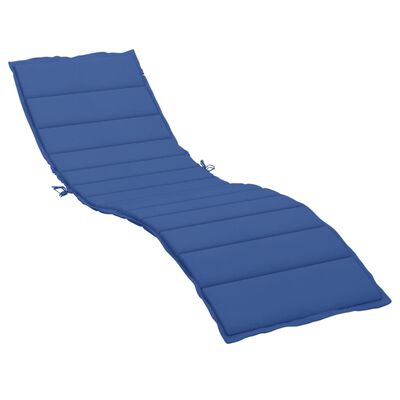 vidaXL sauļošanās krēsla matracis, 200x50x3 cm, audums, koši zils