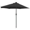 vidaXL Dārza parasols Melna 294 x 150 x 224 cm audums
