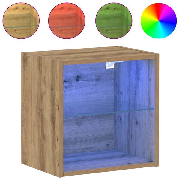 vidaXL Peldplaukts ar LED gaismu 2 pcs Brūna 40 x 28,5 x 40 cm