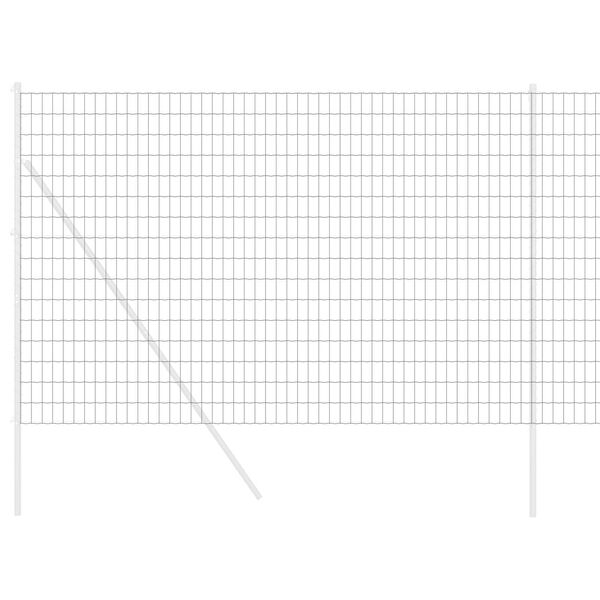 vidaXL Eiropas žogs Pelēka 1,5 x 10 m PVC pārklāts dzelzs