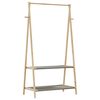 vidaXL drēbju plaukts ar plauktiem 96x45,5x150,5 cm bambusa
