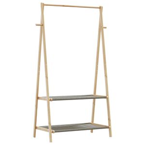 vidaXL drēbju plaukts ar plauktiem 96x45,5x150,5 cm bambusa