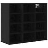 vidaXL Apavu skapis 77,5 x 30 x 67 cm Inženierijas koks Melns ozolkoks