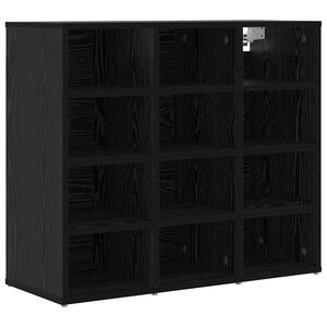 vidaXL Apavu skapis 77,5 x 30 x 67 cm Inženierijas koks Melns ozols