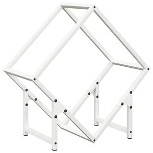 vidaXL malkas plaukts, balta, 50x25x50 cm, auksti velmēts tērauds