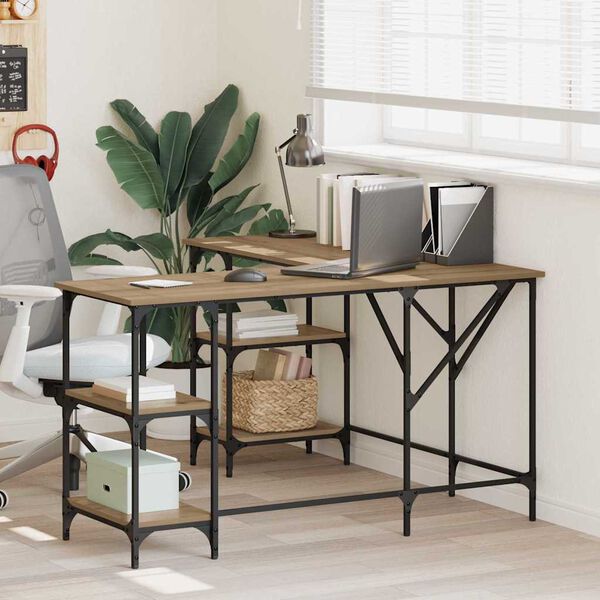 vidaXL Galds Artisānā ozols 139 x 139 x 75 cm Inženierijas koks