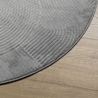 vidaXL paklājs IZA, īsa spalva, skandināvu stils, pelēks, Ø 160 cm