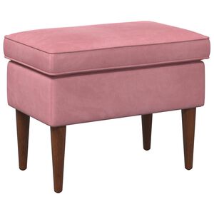 vidaXL Pēdu soliņ&scaron; Rozā 55 x 35 x 41 cm Samts