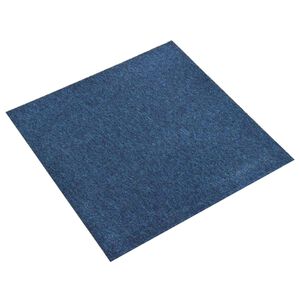vidaXL Paklājs 20 pcs Tum&scaron;i zils 50 x 50 cm 100% polipropilēns