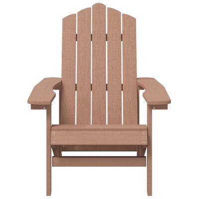 vidaXL dārza krēsls ar galdiņu, HDPE, brūns