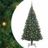 vidaXL Mākslīgā Ziemassvētku eglīte su 300 LED ar statīvu Zaļa 180 cm