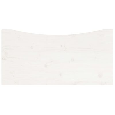 vidaXL rakstāmgalda virsma, balts, 80x40x2,5 cm, priedes masīvkoks