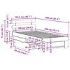 vidaXL Gultas rāmis Dabiska 100 x 200 cm Ciets priedes koks