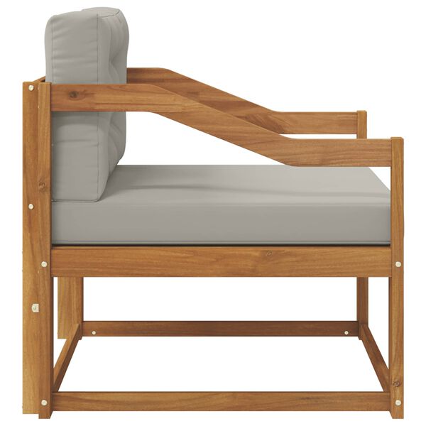 vidaXL Āra vidējā dīvāns Cietā akācijas koks Dabiska