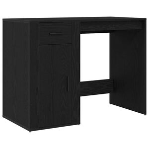 vidaXL Galds Melns ozolkoks 100 x 49 x 74 cm Inženierijas koks