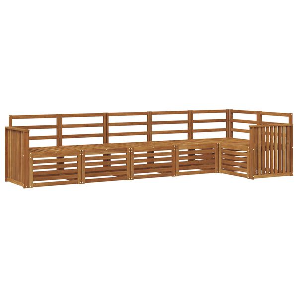 vidaXL Dīvāna komplekti 6 pcs Dabiska Cietā akācijas koks