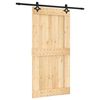 vidaXL Slīdo&scaron;ās durvis Dabiska un melna 100 x 210 cm