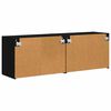 vidaXL TV sienas skapītis 2 pcs Melna 59,5 x 31 x 40 cm