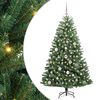 vidaXL Mākslīgā Saliekamā Ziemassvētku Egle Zaļa 150 cm PVC un metāls
