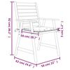 vidaXL dārza krēsli ar matračiem, 4 gab., akācijas masīvkoks