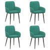 vidaXL Ēdamkrēsli 4 pcs Samts Tirkīzzila 57 x 50 x 85 cm
