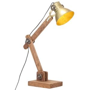 vidaXL galda lampa, industriāls dizains, misiņa, 58x18x90 cm, E27