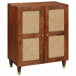 vidaXL Puse Brūna 60 x 33 x 75 cm Cieta mango koksne