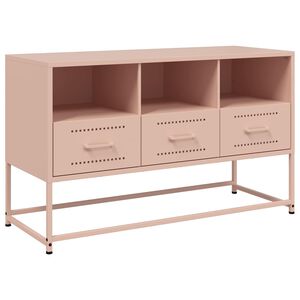 vidaXL TV skapītis, 100,5x39x60,5 cm, tērauds, rozā