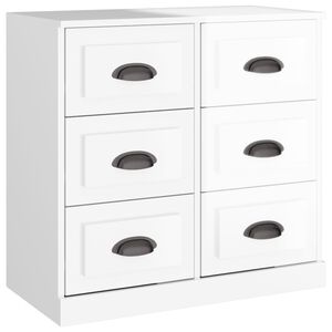 vidaXL kumode, spīdīgi balta, 70x35,5x67,5 cm, inženierijas koks