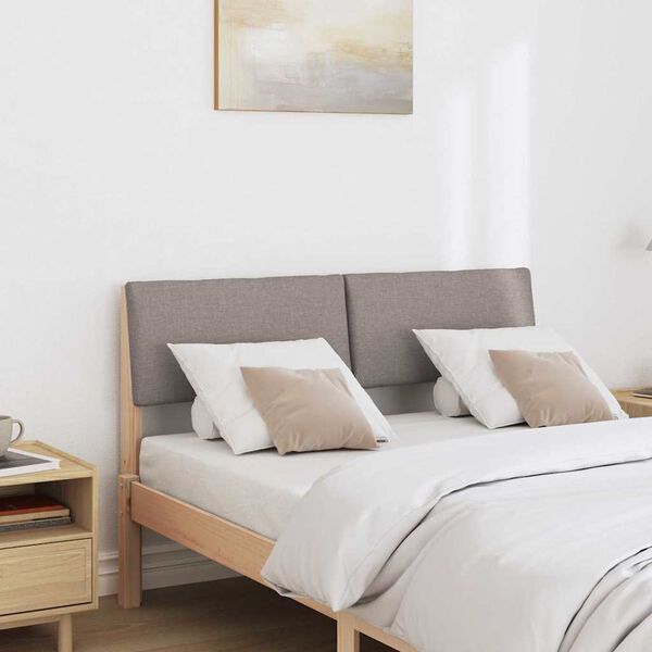 vidaXL Mīkstināts gultas galvgalis Pelēkbrūna 120 cm