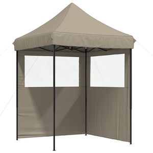 vidaXL Balles telts 200 x 200 x 306 cm Pelēkbrūna Oksforda audums