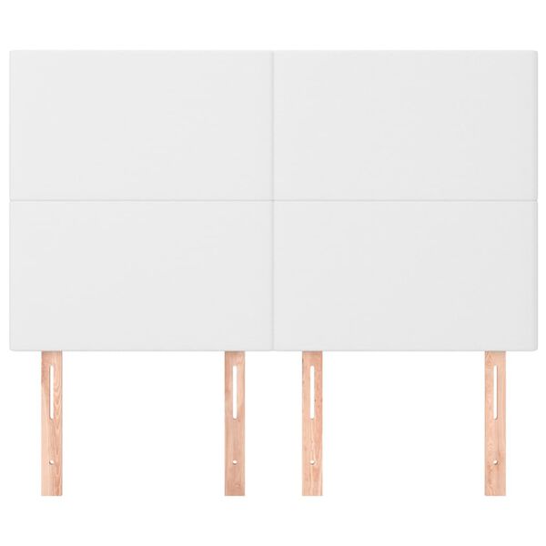 vidaXL galvgalis, balts, 144x5x118/128 cm, mākslīgā āda