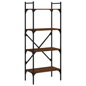 vidaXL grāmatu plaukts, 4 līmeņi, ozola krāsa, 56x31,5x138,5 cm, koks