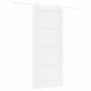 vidaXL Slīdo&scaron;ās durvis 93 x 211 cm Inženierijas koks Balts