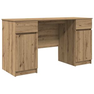 vidaXL Galds amatnieku ozola Inženierijas koks 140 x 49 x 76 cm