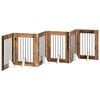 vidaXL Salokāms suņu vārti ar statīviem 6 pcs Vecs koks 362 cm