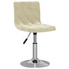 vidaXL grozāms virtuves krēsls, krēmkrāsas samts