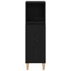vidaXL Vannas Istabas Skapis ar durvīm Melns ozolkoks 30 x 30 x 100 cm